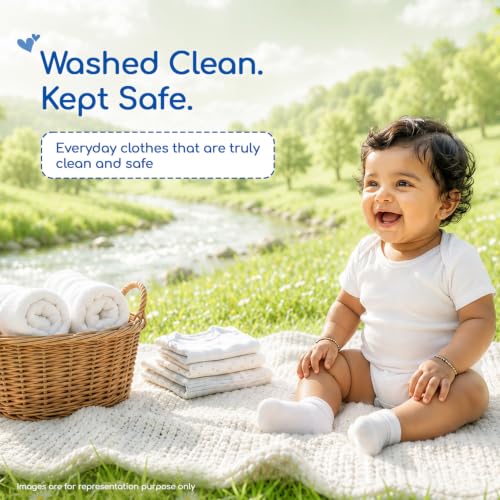 Image of Little's Organix Gentle Baby Liquid Detergent 1 L | with Aloevera & Neem | Anti-Bacterial & Softening | No Fluorescents, No Phosphates, No Parabens|Stain Removal, Suitable for Hand Wash & Machine Wash