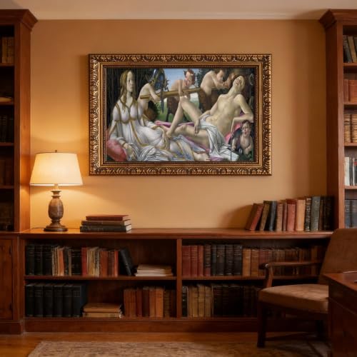 Toile Venus et Mars de Botticelli tableau encadré 50x75 cm