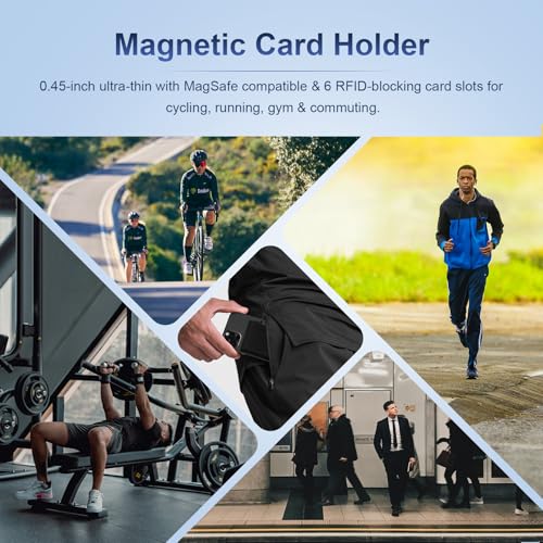 Magsafe Wallet with RFID Blocking Card Holder for Mens, Slim & Minimalist Magnetic wallet for Iphone, Men Wallet with Money clip & AirTag Holder, Carteras Para Hombres, Gifts for men3
