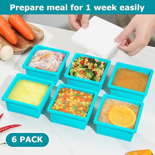 8 Pack - Moldes de cubos de hielo de silicona con tapa miniatura 7