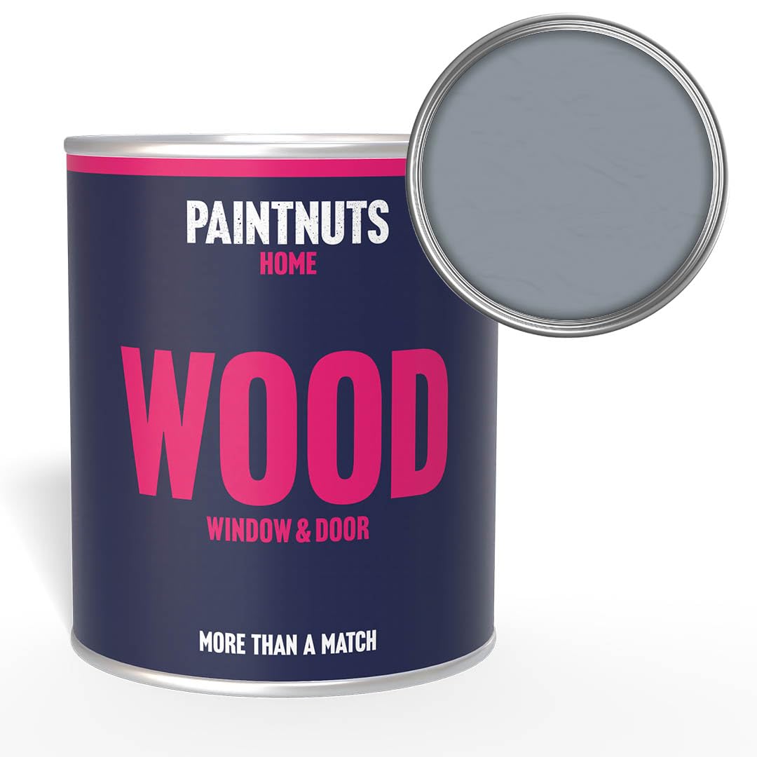 Paintnuts Wood Window Door Weatherproof Gloss PaintSilver Grey2.5L (Ral7001) from B&Q