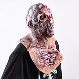 Material: látex Sonwaohand Halloween Haunted Casa Secreta Sala De Escape Creativa Máscara De Terror De Crisis Bioquímica De Chuparse El Cuerpo De La Cabeza De Duelo Zombie 25 * 56cm 1
