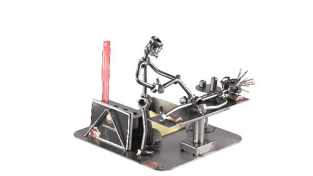 Steelman24 I Omini di Viti ASSE da Stiro con Portabiglietti da V&mldr