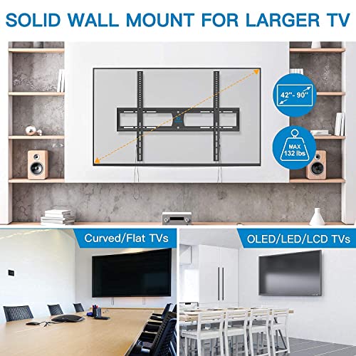 Pipishell Large Tilt Tv Wall Mount Kit For 37-75Inch Tvs, Max Vesa 600X400Mm Holds Up To 132Lbs, Pipishell Xl Fixed Tv Wall Mount For Most 42-90 Inch Tvs Up To Vesa 800X600Mm And 132Lbs #TOP5