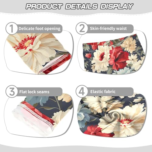 Girls' Leggings Flowers Floral Vintage Kids Yoga Tights Pants 1 Pack 208515573