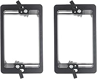 Vista 10 de Caja de soporte de montaje de bajo voltaje de 1 cuadrilla, placa de pared multiusos para paneles de yeso (paquete de 10, negro)