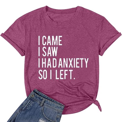 Women Sarcastic Graphic Tees Summer Novelty Shirt Purple XL
