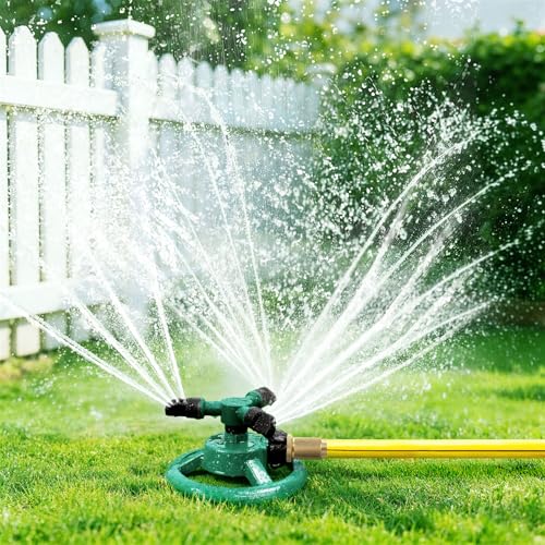 Sprinklers for Yard, Rotating Lawn and Garden Sprinkler for Large Area Coverage, Yard Sprinklers for Kids and Pets Playing