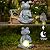 Goodeco Frog Statue with Solar Gazing Ball Lights - Zen Garden Statue for Outdoor Decor, Frog Gifts for Women & Moms, Housewarming Gifts