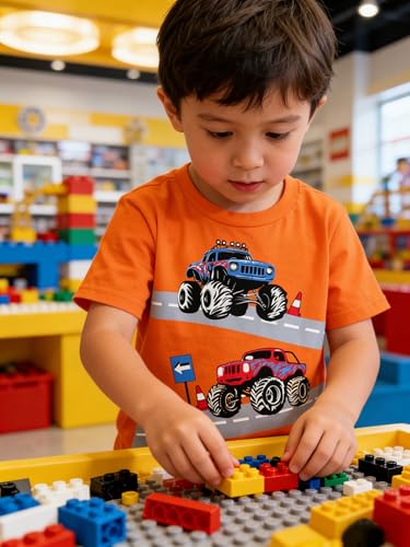 Funnycokid Toddler Boys Shirts Kids Tshirt Truck Tees 4T 5T Clothes - image 3