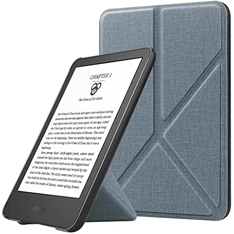 FANRTE Case Fits 6" All-New Kindle (11th Generation-2022 Release), Lightweight Standing Origami Shell Cover with Auto Wake/Sleep for Kindle 2022 11th Gen e-Reader,Blue Cover