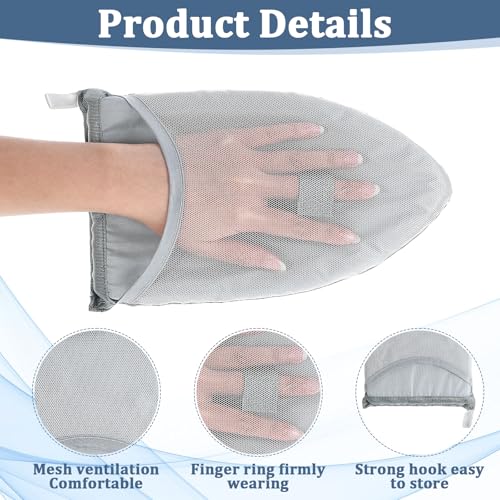 XLIUAX Steamer mitt Glove, Garment Steamer Ironing Glove with Finger Loop Anti Steam Gloves Board Heat Resistant Ironing Mitt for Handheld Garment Accessories for Clothes(Style A)