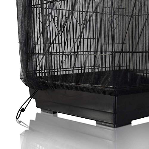 Asocea 2Pcs Bird Cage Seed Catcher Birdcages Extra Large Nylon Mesh Netting For Parakeets Cockatiel #TOP6