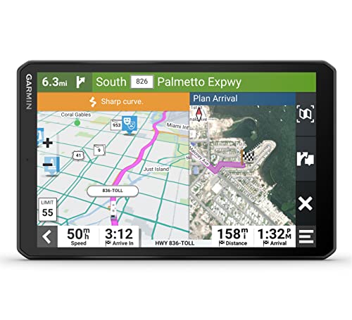 Garmin Rv 895 Gps Navigator, Large, Easy-To-Read 8”, Custom Rv Routing, High-Resolution Birdseye Satellite Imagery With Wearable4U Power Pack Bundle #TOP1