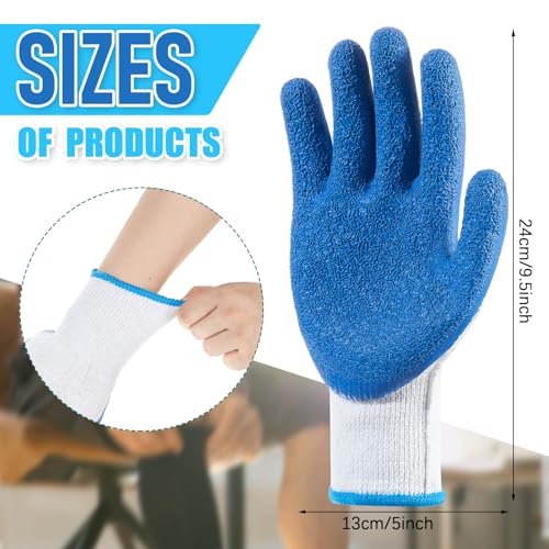 Sureio 3 Pairs Donning Gloves for Compression Stockings Gloves for Donning Gripping Compression Wear(Blue, White)2