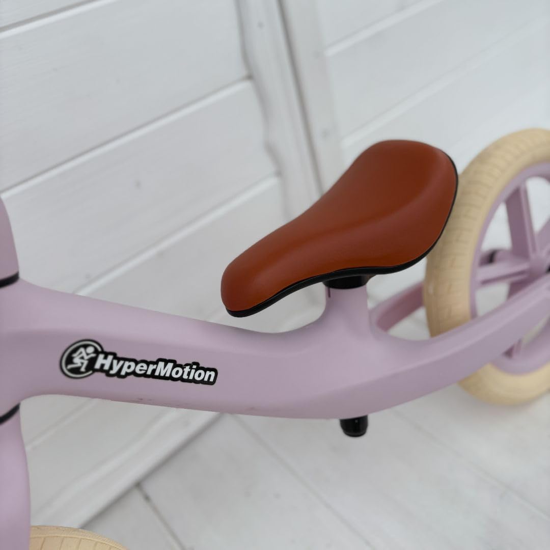 HyperMotion Marcelo Bicicletta Senza Pedali Balance Bike 12 Pollici con Ruote PU Antiforatura, Sella Regolabile e Bloccasterzo, per Bambini da 18 Mesi, Resistente fino a 50 Kg, Montaggio Facile, Rosa
