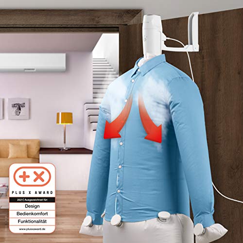 Plancha de camisas y blusas compacta CLEANmaxx para secar y alisar ropa 5