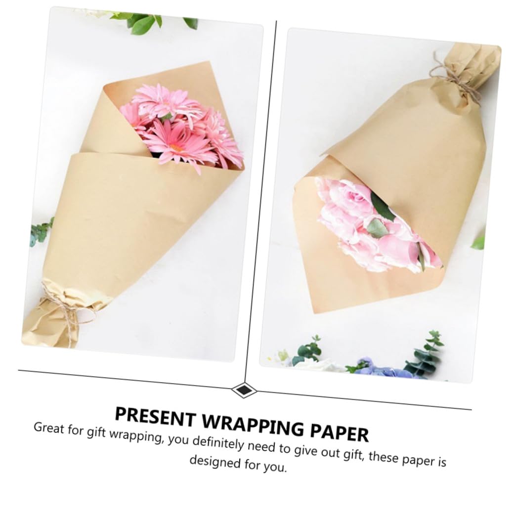 Kraftpapier Geschenkpapier Halloween Blatt für 40 Blumenstrauß Feier | Khaki, Zuschneidbar, , Selbstgemacht Bastelpapier, für Geschenk und Blumen, Shower, Graduation