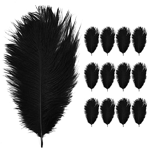 Anseom 12 plumas de avestruz naturales de 8 a 10 pulgadas, para manualidades, atrapasueños y decoración del hogar