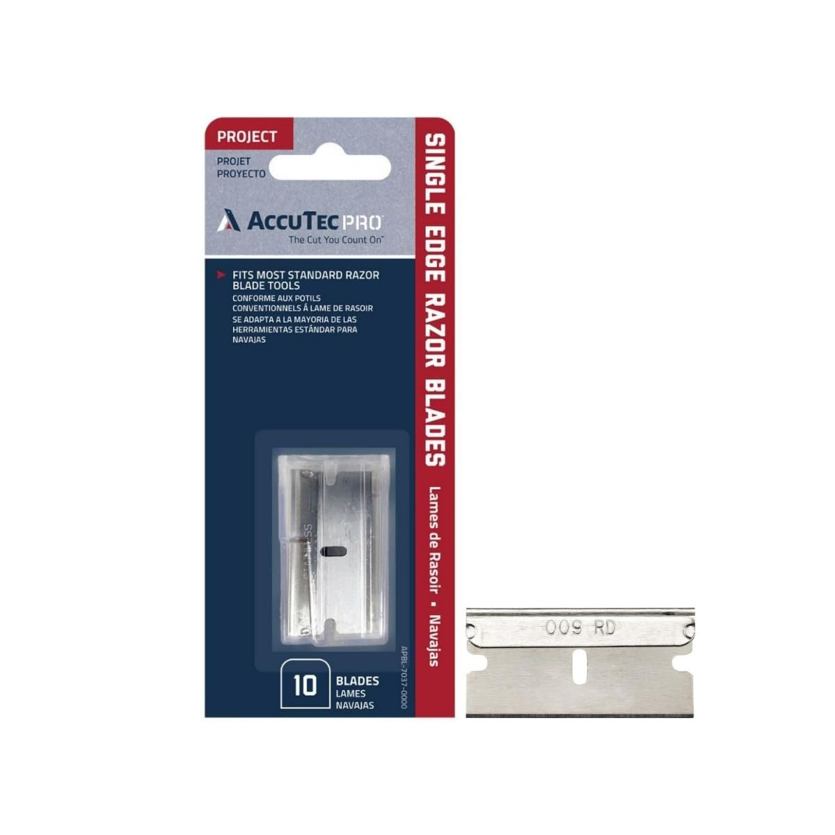 AccuTec Pro Single Edge Aluminum Backed Razor Utility