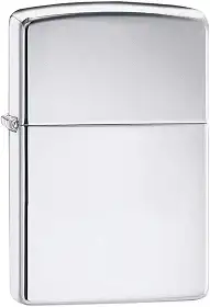 (Classic, High Polish Chrome) - Zippo Lighter - High Polished Chrome Windproof Lighter
