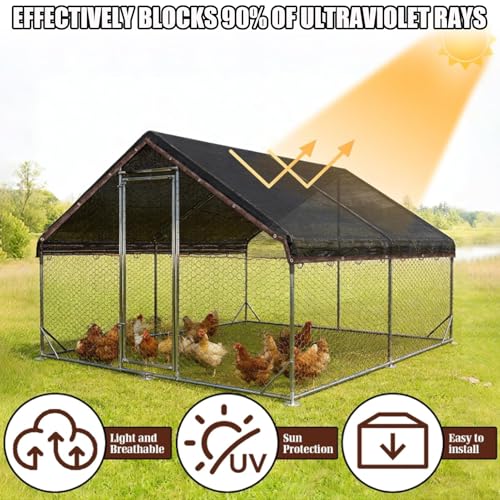 Voile d'ombrage de jardin YVYKFZD 7.5x15m filet protection solaire UV - 3