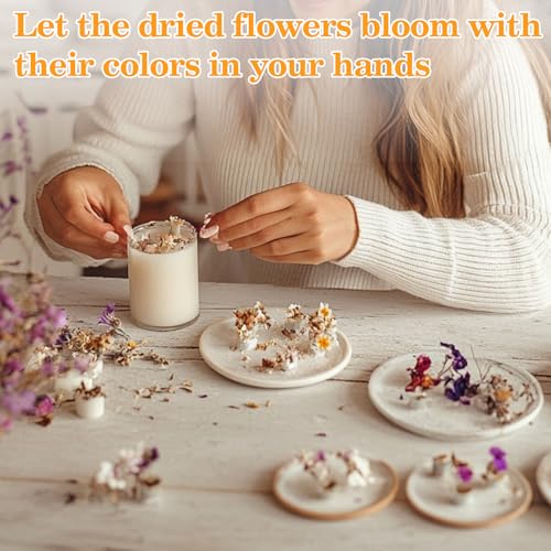 Sukh Dried Herbs Kit - Dried Botanicals Bulk,14 Bags Natural Dry Flowers and Herbs for Soap,Candle,Perfume,Bath Bombs,Resin Jewelry Making Supplies,Fragrance Sachet DIY and Witchcraft