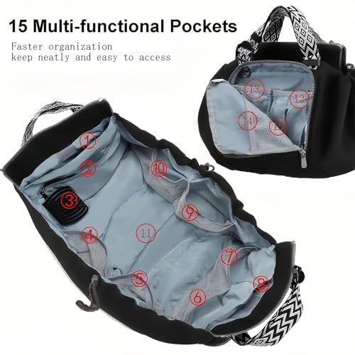 Bolso Tote Grande con Múltiples Bolsillos miniatura 5