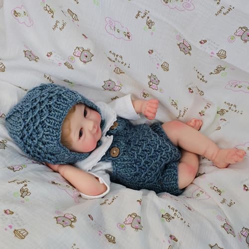 Muñeca Bebé Reborn de Silicone 40 cm con Accesorios miniatura 5