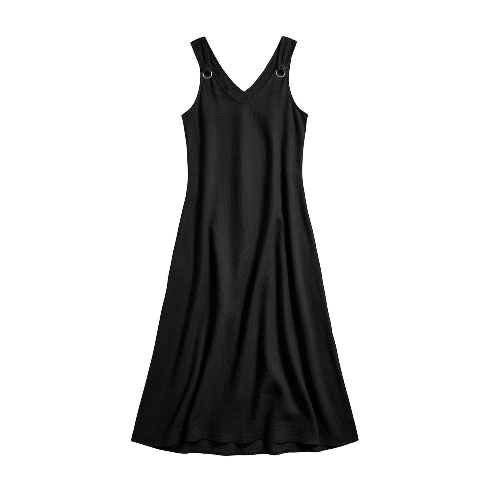 Robe Femme Chic et Elegant Robe midi Fluide et élégante, Unie et décontractée, idéale pour l'été, avec col en V et Manches à Volants, Dress pour Fête Noël Mariage