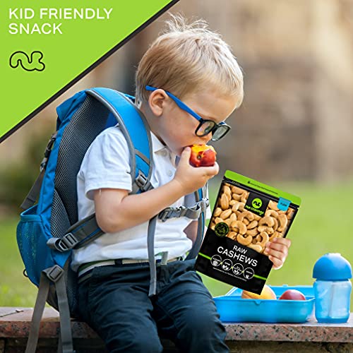 Raw Whole Cashews, Unsalted, Shelled, Superior To Organic (16Oz - 1 Lb) Bulk Nuts Packed Fresh In Resealable Bag - Healthy Protein Food Snack, All Natural, Keto Friendly, Vegan, Kosher #TOP6