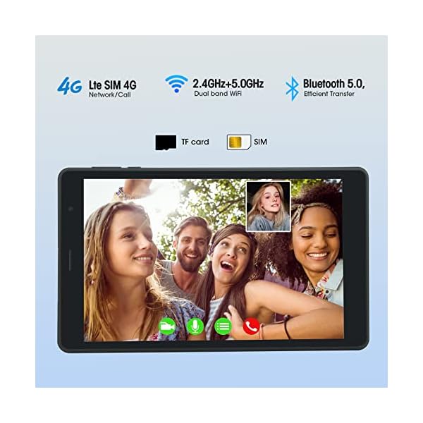 Tablet 8 Zoll,5G WiFi+4G LTE Tablet und Telefon mit Hülle (Anrufe tätigen),GSM entsperrt,Phablet,3GB+32GB Speicher,8MP… – Bild 3