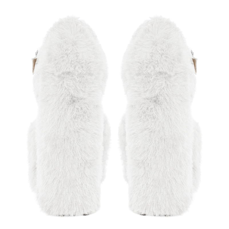 richealnini Women's Platform Heel Pumps Rhinestones Ankle Strap Buckle Up Block Heels Wedding Evening Party Dress3