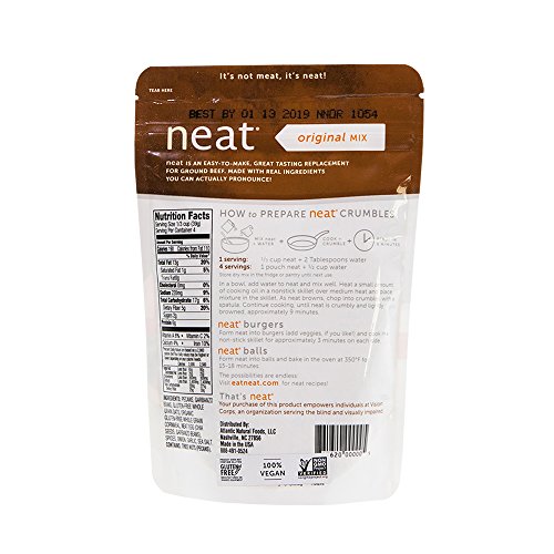 neat Vegan Campout - 16 Servings Equivalent To 4 lbs. Of Meat (5.5 oz.) (Pack of 4)