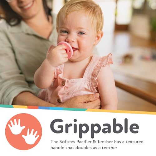 image for Nuby Silicone Softees Pacifier and Teethers - (5-Pack) Silicone Baby P