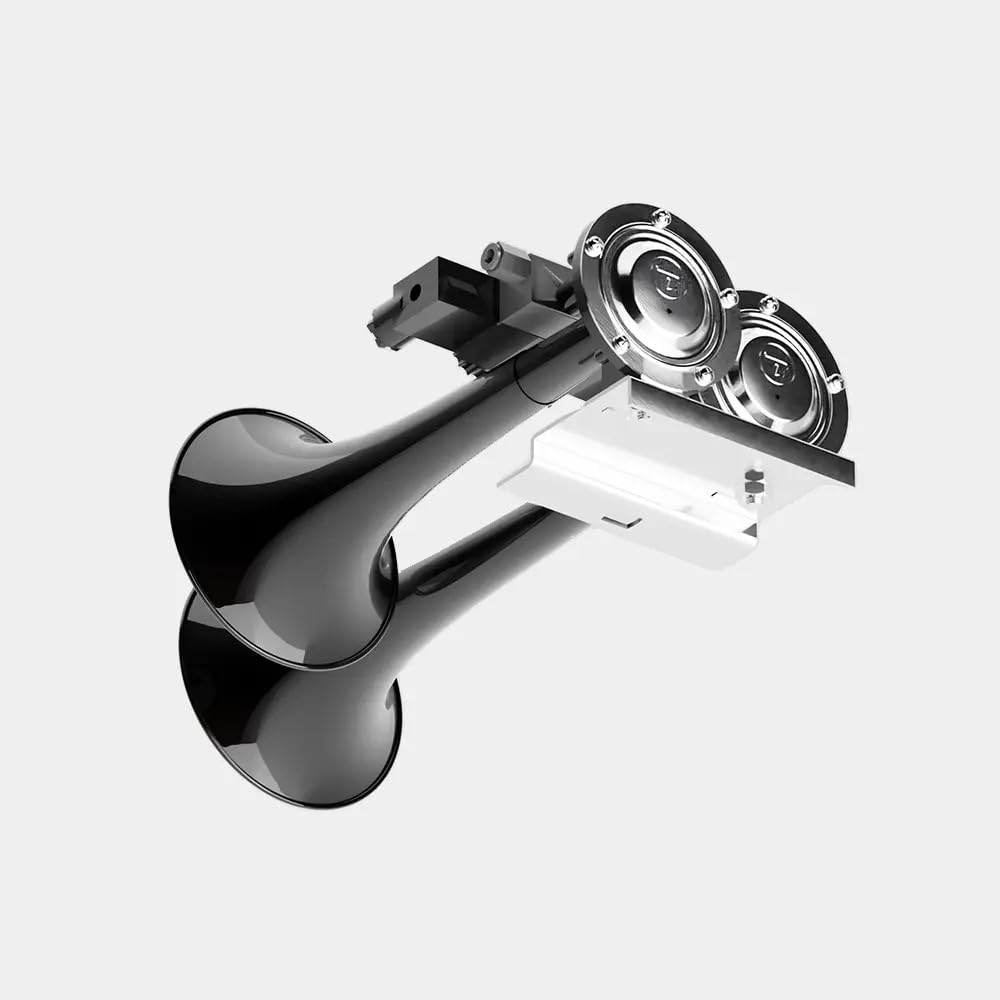 Baby Shark 2 Trompe | Clacson 12-24 Volts | Musicale Trumpet Klaxon Basuri | 130 Db 12 Melodies | Super Potente Per Camion,Trattore,Agricolo,4x4,Jeep,Bus, Auto,Voiture