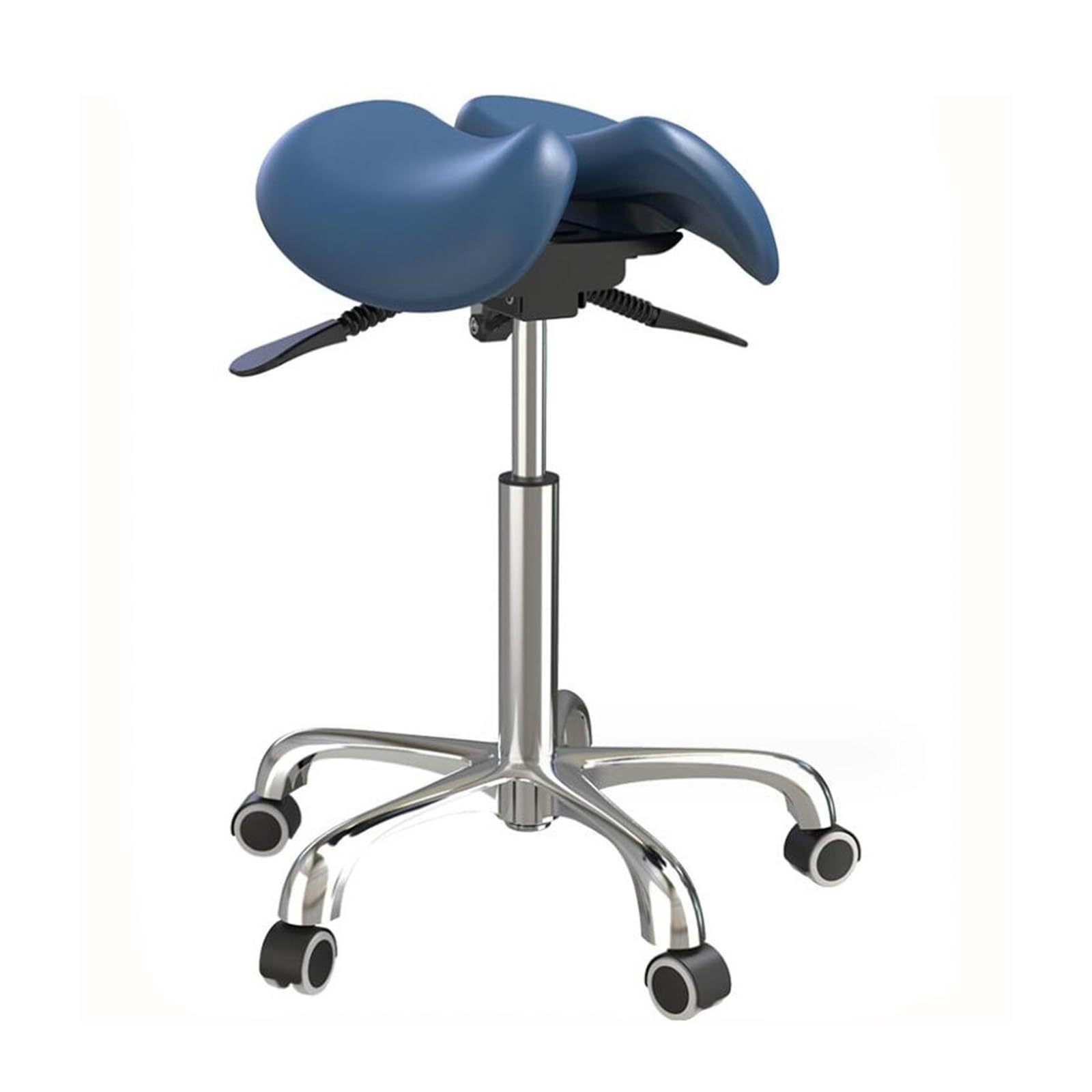METTEOR Saddle Stool Split Style Seat Chair Stool with Backrest Saddle Chairs for Hospital Laboratory Office Home (B)