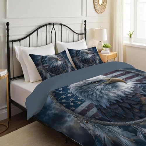 Housse de couette 240x260 drapeau national attrape-rêves aigle enfant - 6