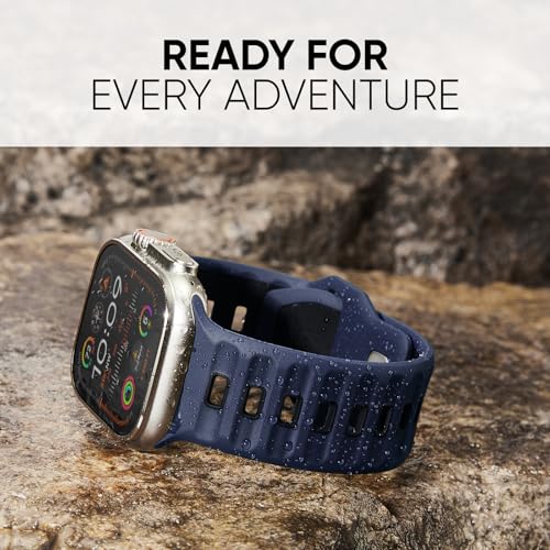 Image of Sport Bands 6-Pack Compatible with Apple Watch Ultra 3 /2 Band 49mm 46mm 45mm 44mm 42mm, Wide Soft Silicone Wristbands Waterproof Strap Men for iWatch Series 11 10 9 8 7 6 5 4 3 SE Ultra