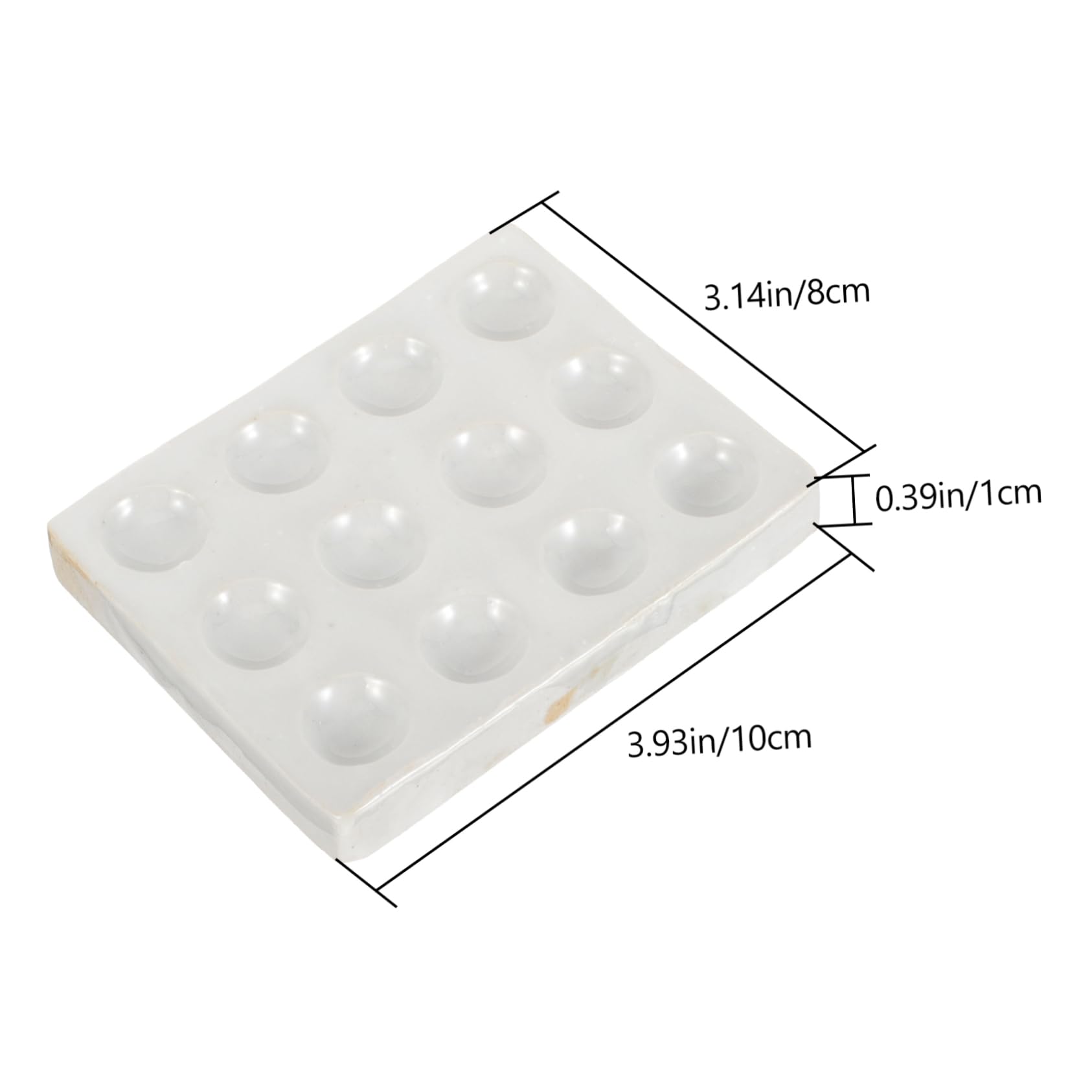 COSMEVIVI Porcelain Plate Ceramic Reaction Plate 2 Pack Easy to Use Reaction for Chemistry Lab