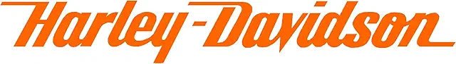Autocollant Harley Davidson Orange 18x2,5 cm - Stickers haute qualité