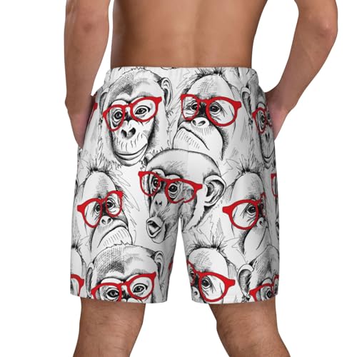 Monkey Funny Men's Swim Trunks Board Shorts Quick Dry-4