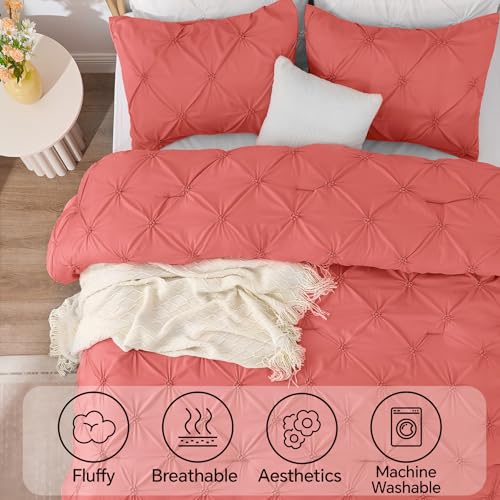 Image of BEDELITE Queen Comforter Set Coral,Lightweight & Soft Comforter