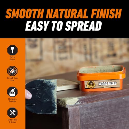 Image of Gorilla All Purpose Wood Filler Wood Repair Kit with Putty Knife and Sanding Block (Pack of 2)