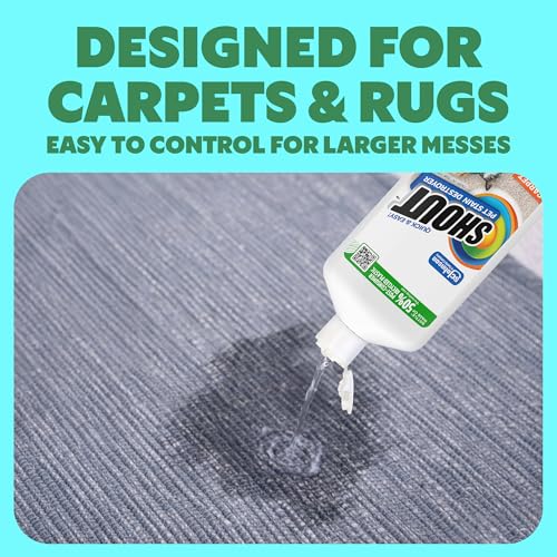 Image of Shout Pet Stain Remover, Color-Safe Rug, Upholstery & Carpet Cleaner Solution for Dog & Cat Urine, Feces, Vomit & Mud, Fights Odors & Remarking, Fast-Acting Cleans in 5 Minutes or Less, 24.3oz