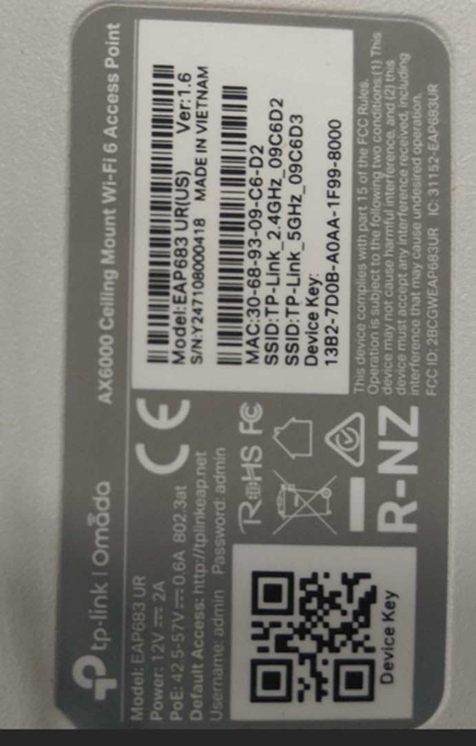 TP-Link EAP683 UR | Omada WiFi 6 AX6000 Wireless 2.5G