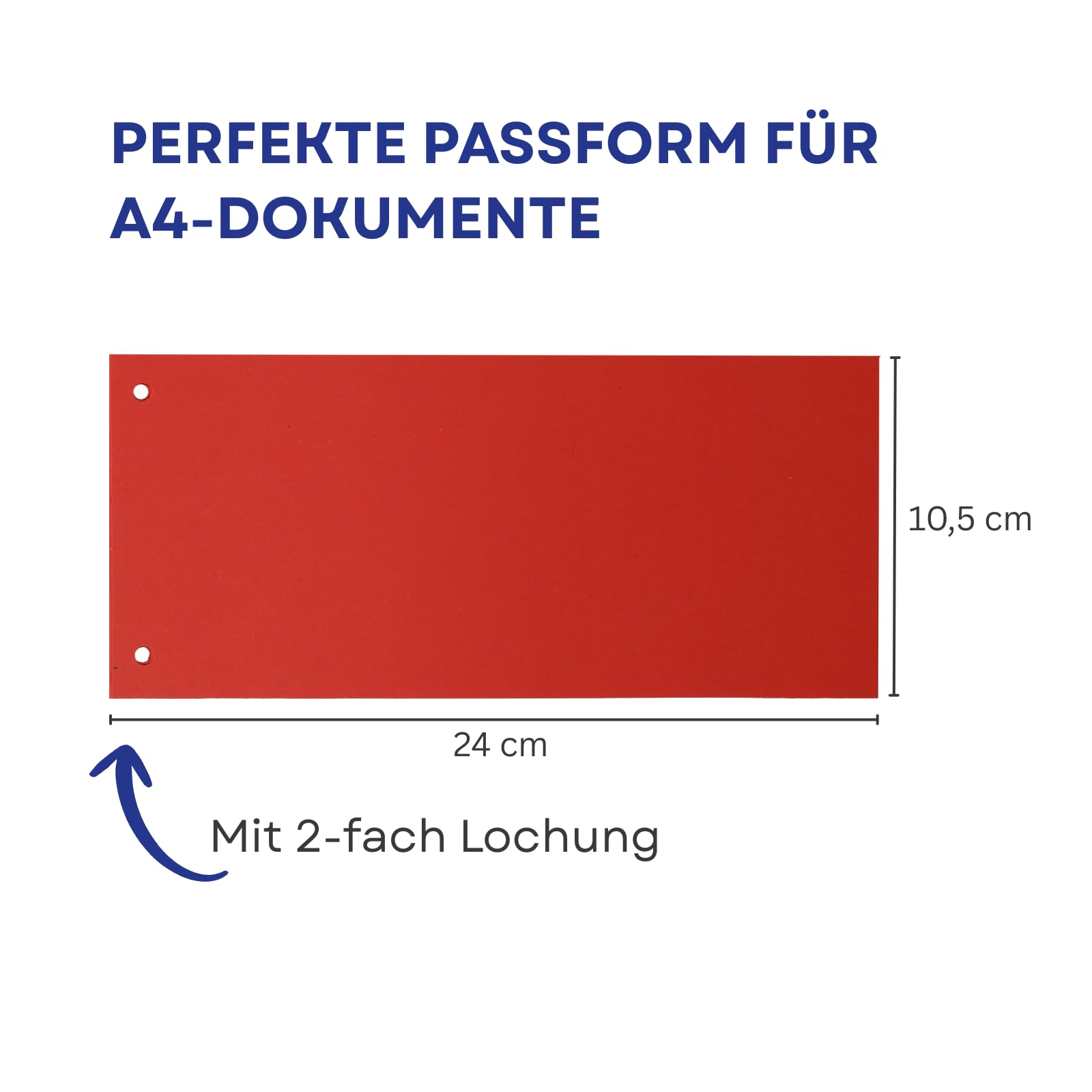Westcott Trennstreifen 100 Stück Intensivfarben Mix (30er-Pack) | Robuste Heftstreifen 190g/m² für A4 Ordner | Trennblätter 10,5 x 24 cm | Register 2-fach-Lochung für DIN-A4 Dokumente | E-733320 00