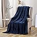 Produktbild softan Flanell Decke Nicht Verschütten Weich Werfen Decke 260GSM Leichte kuschelige Bettdecke passend für Couch Sofa passend für die ganze Saison, Navy blau 230 * 230CM