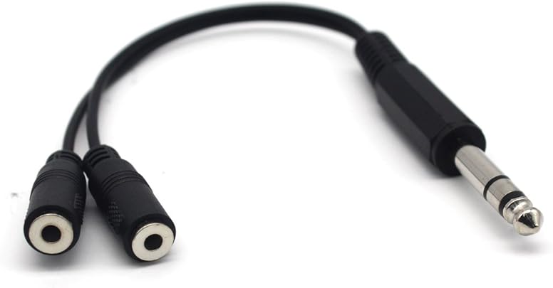 Lokeke 6 35 nbsp 1 10 2 nbsp cm TRS stereo jack maschio 2 nbsp Dual 3 5 nbsp mm  mini  1 20 3 nbsp cm stereo femmina sdoppiatore cavo 20 nbsp cm 20 3 nbsp cm  635 nbsp m-2 nbsp   35FM 