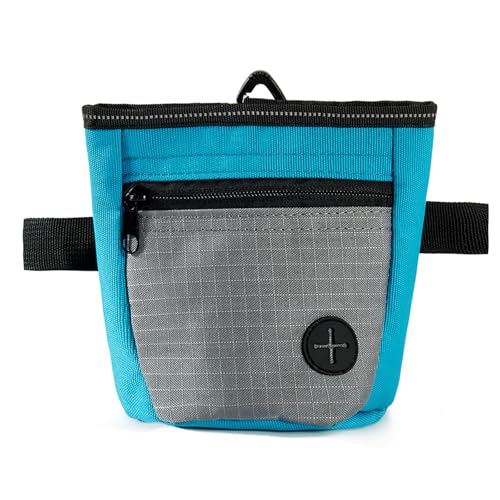 Snorvixre Clicker d'entraînement multi-usages et sac à friandises combinés avec fermeture magnétique et porte-sac à déjections canines pour propriétaires d'animaux de compagnie Pet Walk Pack